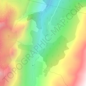 Mapa topográfico Etache, altitud, relieve