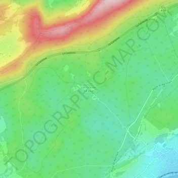 Mapa topográfico Les Grandes Baraques, altitud, relieve