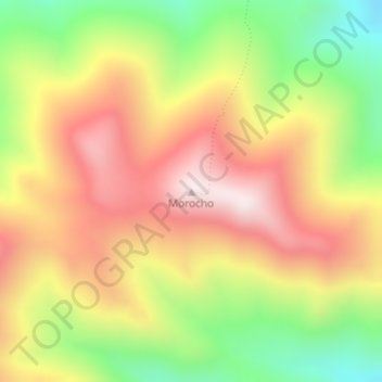 Mapa topográfico Morocho, altitud, relieve