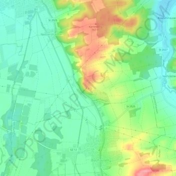 Mapa topográfico Burg, altitud, relieve