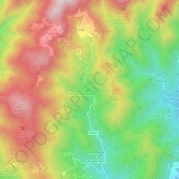 Mapa topográfico Talucco, altitud, relieve