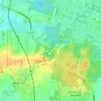 Mapa topográfico Ziegeleiberg, altitud, relieve
