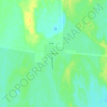 Mapa topográfico La Maroma, altitud, relieve