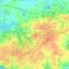 Mapa topográfico Gouezan, altitud, relieve
