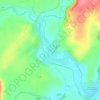 Mapa topográfico Cusey, altitud, relieve