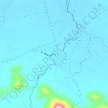 Mapa topográfico Brotas, altitud, relieve