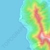 Mapa topográfico Punta Pite Sur, altitud, relieve
