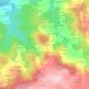 Mapa topográfico Calvelo de Abaixo, altitud, relieve