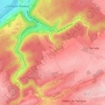 Mapa topográfico France, altitud, relieve