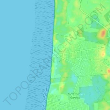 Mapa topográfico Stella-Plage, altitud, relieve