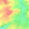 Mapa topográfico Kerscao, altitud, relieve