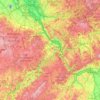 Mapa topográfico Mayen-Koblenz, altitud, relieve