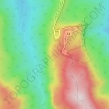 Mapa topográfico White Caves, altitud, relieve