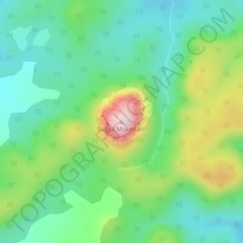 Mapa topográfico Bulga Mountain, altitud, relieve