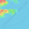 Mapa topográfico Dover Island, altitud, relieve