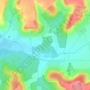 Mapa topográfico Le Plesnoy, altitud, relieve