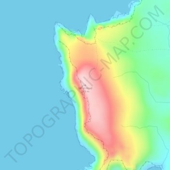 Mapa topográfico Fitful Head, altitud, relieve