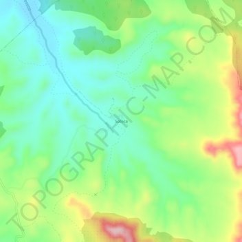 Mapa topográfico Sotoca, altitud, relieve