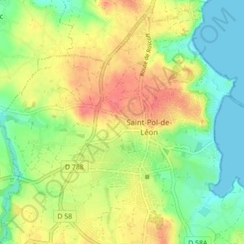 Mapa topográfico Prat Cuic, altitud, relieve