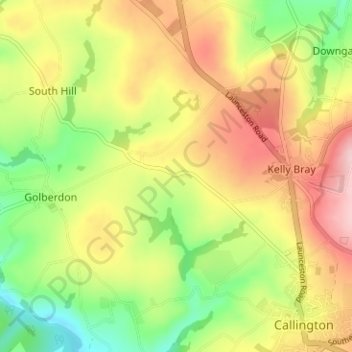 Mapa topográfico Maders, altitud, relieve