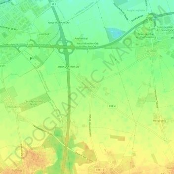 Mapa topográfico Weißenfeld, altitud, relieve
