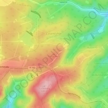 Mapa topográfico Polsterberg, altitud, relieve