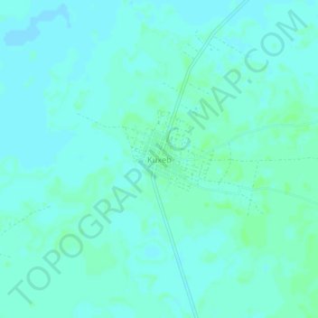 Mapa topográfico Kuxeb, altitud, relieve