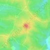 Mapa topográfico Butte de Launay, altitud, relieve
