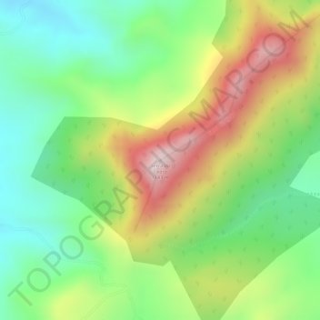 Mapa topográfico Serra do Cedro, altitud, relieve