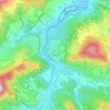 Mapa topográfico L'Espinet, altitud, relieve