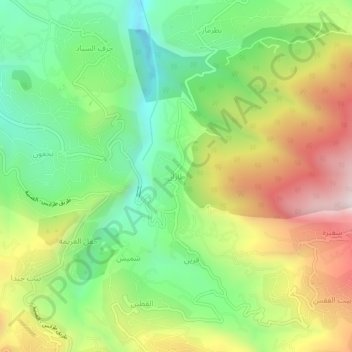 Mapa topográfico Taran, altitud, relieve