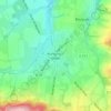 Mapa topográfico Les Monts d'Aunay, altitud, relieve