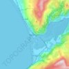 Mapa topográfico Barmouth, altitud, relieve