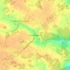 Mapa topográfico Courdemanche, altitud, relieve