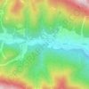 Mapa topográfico Pradumbli, altitud, relieve