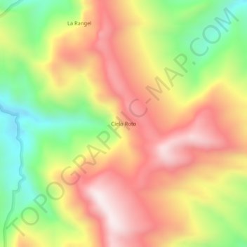 Mapa topográfico Cielo Roto, altitud, relieve