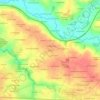 Mapa topográfico La Croix, altitud, relieve