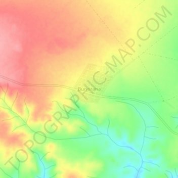 Mapa topográfico Buritirana, altitud, relieve