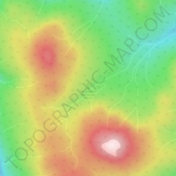 Mapa topográfico Rocky Mountains, altitud, relieve