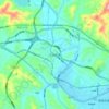 Mapa topográfico Donggua, altitud, relieve