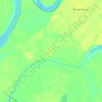 Mapa topográfico Кайнаул, altitud, relieve