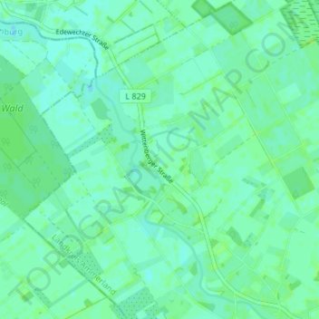 Mapa topográfico Wittenberge, altitud, relieve