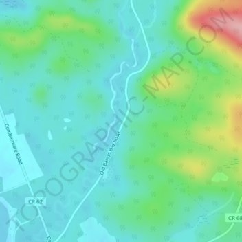 Mapa topográfico Crooked Slide Park, altitud, relieve