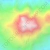 Mapa topográfico Cayambe, altitud, relieve