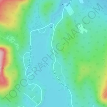 Mapa topográfico Lac-Ouareau, altitud, relieve