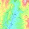 Mapa topográfico Kedu, altitud, relieve