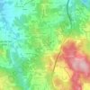 Mapa topográfico Leira, altitud, relieve