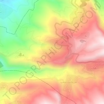 Mapa topográfico Barhalioun, altitud, relieve