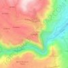 Mapa topográfico Quindialo, altitud, relieve