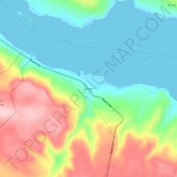 Mapa topográfico Compu, altitud, relieve